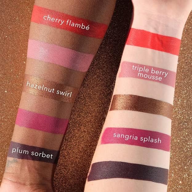 Beauty Bakerie Lip Whip Liquid Lipstick for Women, Waterproof Lip Gloss, Tint, Stain Long Lasting Hydrating Moisturizer, Matte or Metallic, 3.5mL, Sangria Splash