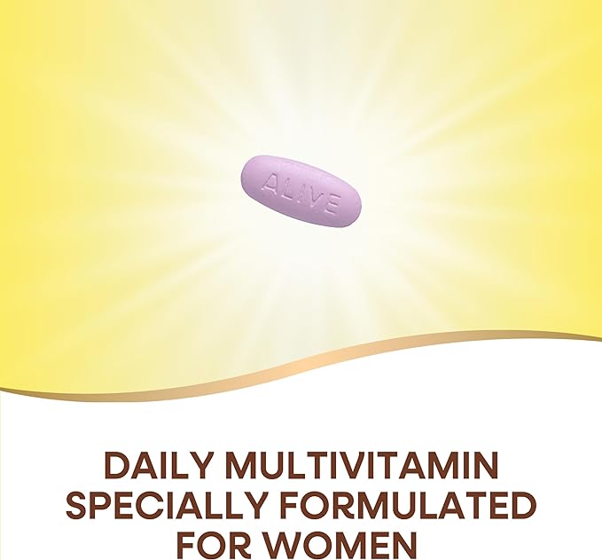Nature's Way Alive! Daily Complete Multivitamin for Women, Supports Energy Metabolism, Hair, Skin & Nails*, B-Vitamins, 130 Tablets (Packaging May Vary)
