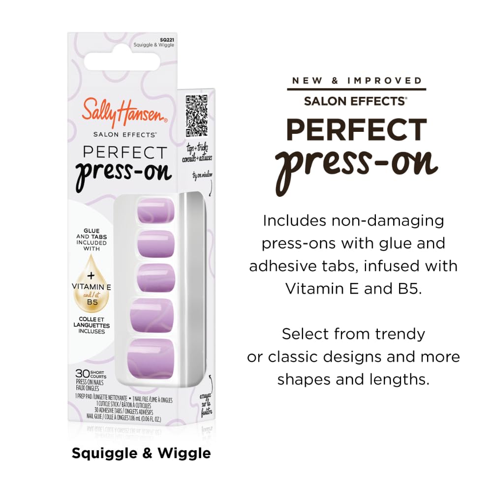 Sally Hansen Cuticle Remover | Salon Effects Press-On Nails Kit – Easy Application
