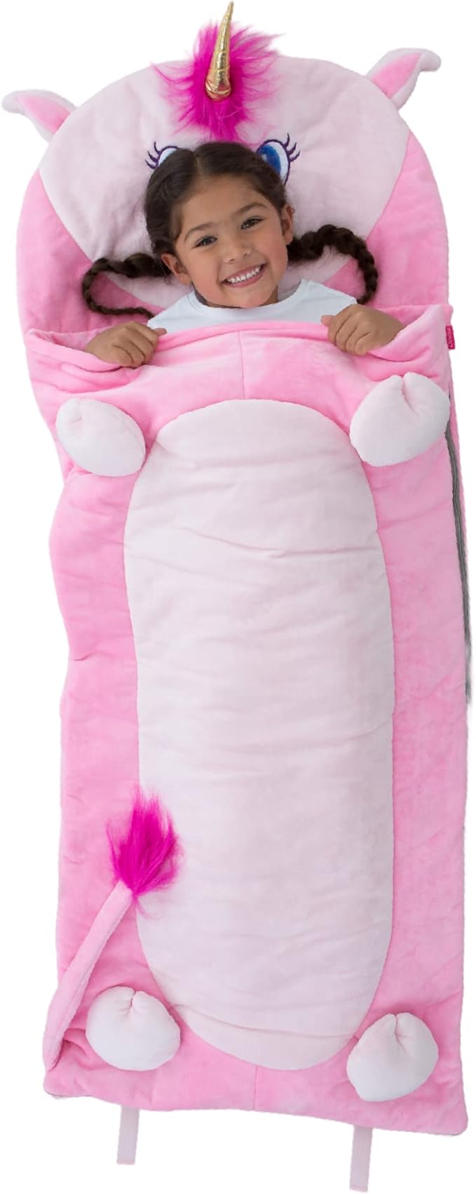 Bixbee Kids Sleeping Bag, Soft Sleepy Sack for Kids & Toddlers | Easy Roll Up Design for School, Daycare + Naptime, 60 x 22 Inches | Cozy Slumber Bag w Lining for Girls + Boys