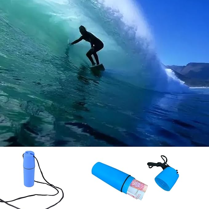 2 Pcs Diving Dry Box Waterproof Float Diving Bottle Holder Storage Boxes with Lanyard Float Diving Kayak Boat Canoe Swimming Accessories for Kayak Boat Canoe Swimming, Blue