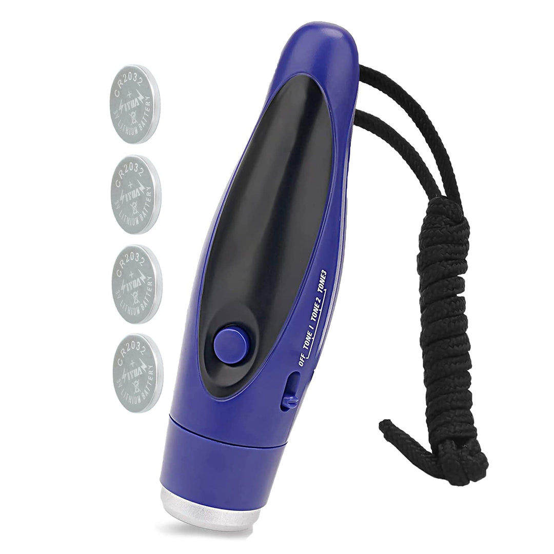 Yukee Electronic Whistle for Coaches Referee, 3 Tones Electric Whistle for Teachers Hand Held Push Button Battery Whistles, Coaches Whistle with Lanyard for Volleyball Soccer Sports Whistle