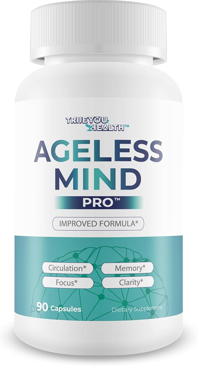Ageless Mind Pro - Our Best Nootropic Brain Supplements for Memory and Focus - Lions Mane Mushroom Supplement Capsules for Youthful Brain Performance - Brain Booster - Ageless Brain Support Supplement