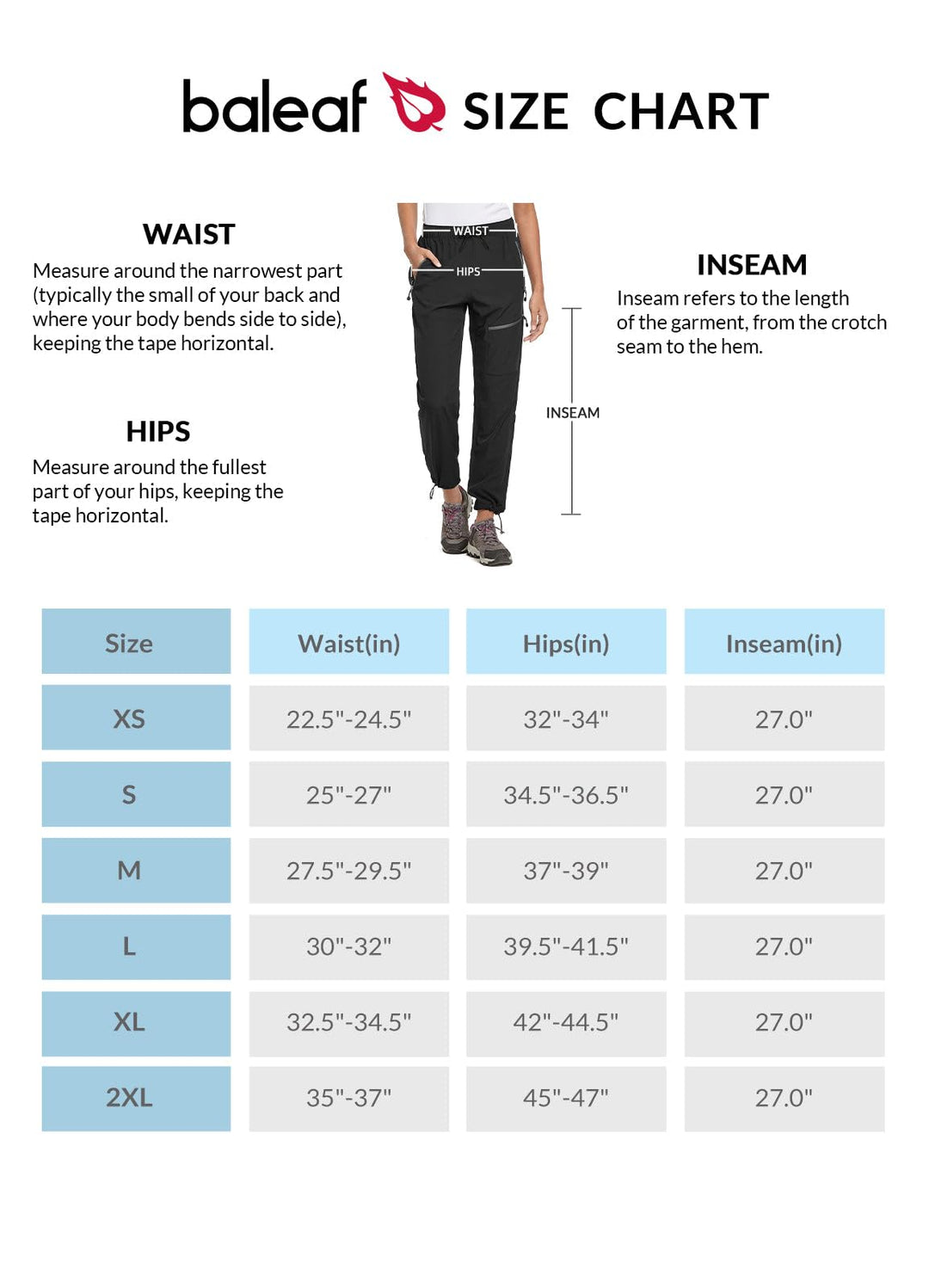 BALEAF Women's Petite Hiking Pants Lightweight Quick Dry Water Resistant Cargo Pants 27'' Inseam for All Seasons Black Size S