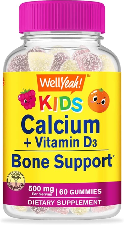 Calcium + Vitamin D3 Kids + Biotin Kids, Gummies Bundle - Great Tasting, Vitamin Supplement, Gluten Free, GMO Free, Chewable Gummy