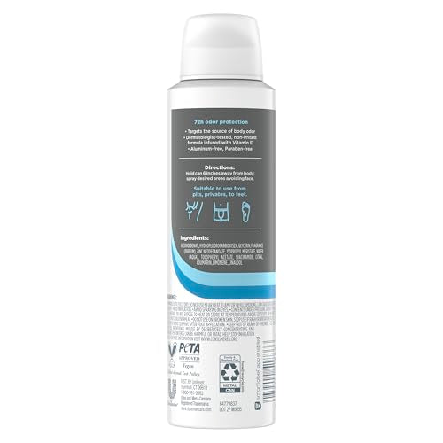 Dove Men+Care Whole Body Deodorant Marine + Blue Cypress For 72H Odor Protection from pits, privates, to feet 4 oz