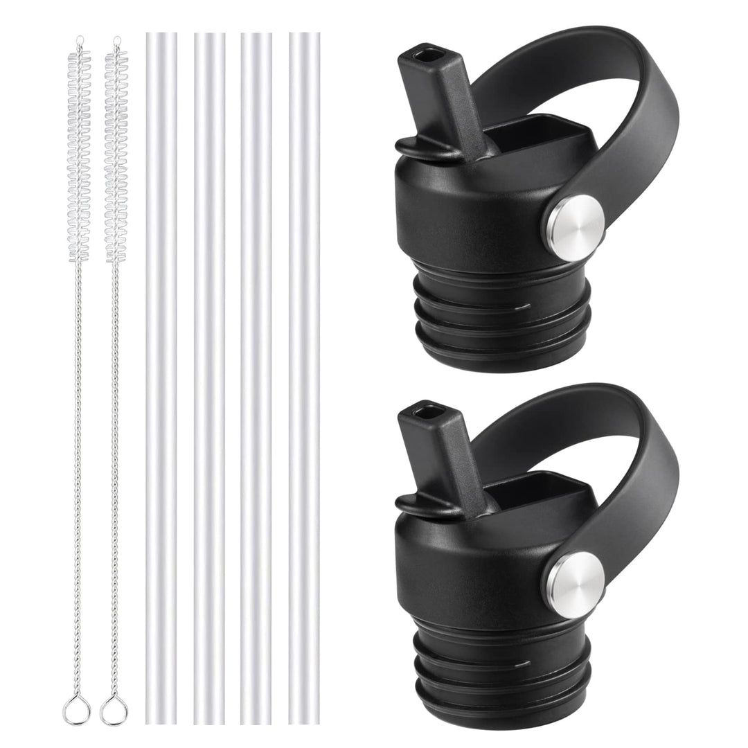 RRegeny Straw Lid for Hydro Flask Standard Mouth18 21 24 oz, Lids with Straws Fits Standard Mouth Hydroflask 21 24 oz, Sports Flex Straw Cap Water Bottle Accessories Top Replacement