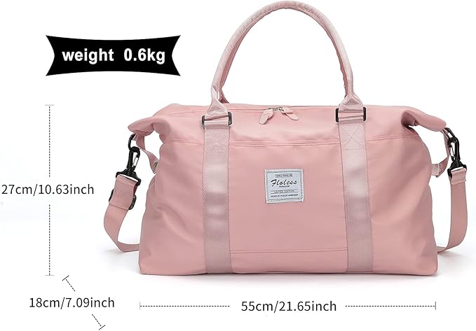 Travel Duffel Bag,Sports Tote Gym Bag,Shoulder Weekender Overnight Bag for Women