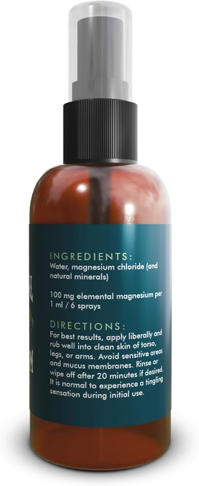 Ancestral Supplements Magnesium Spray, Magnesium for Sleep + Muscle Support, Made with Magnesium Chloride & Natural Minerals, Fast Absorbing Topical Magnesium Oil Supplement for Body Application, 4 oz