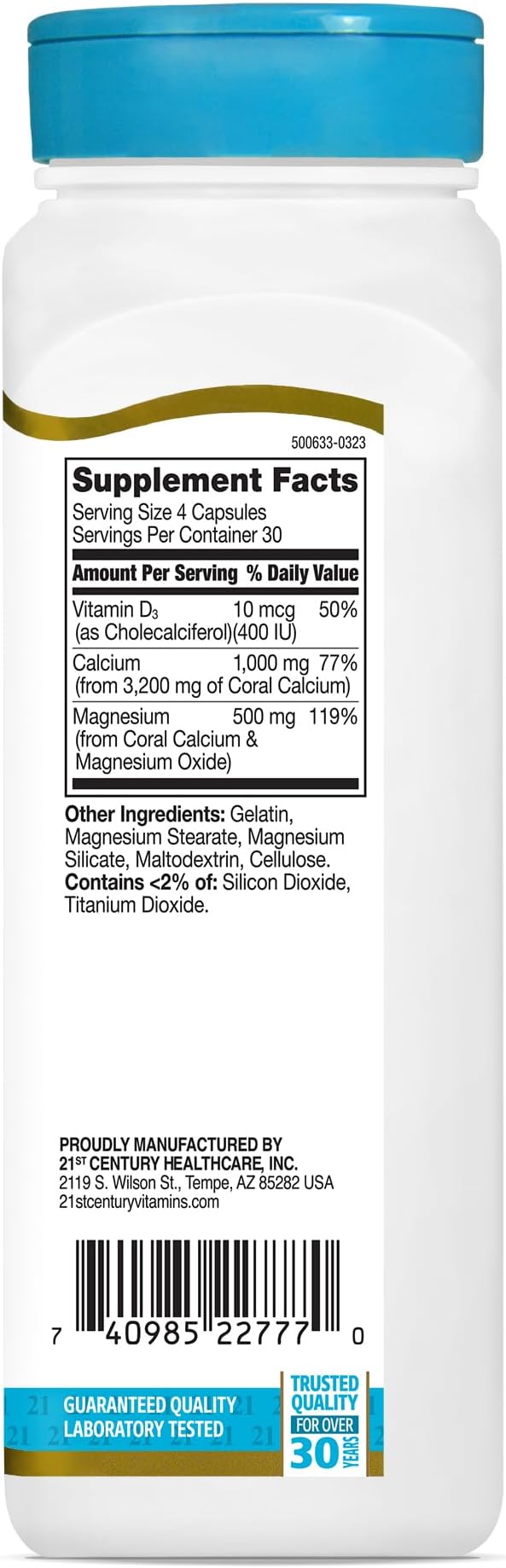 21st Century Coral Calcium Capsules, 1000 mg, 120 Count (22777)