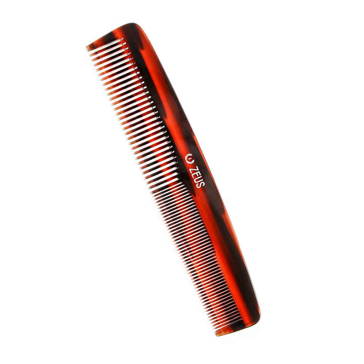 ZEUS Large Hair Comb, 7.5” Handcrafted Saw-Cut Non-Static Hair Comb for Men (Traditional) Y11