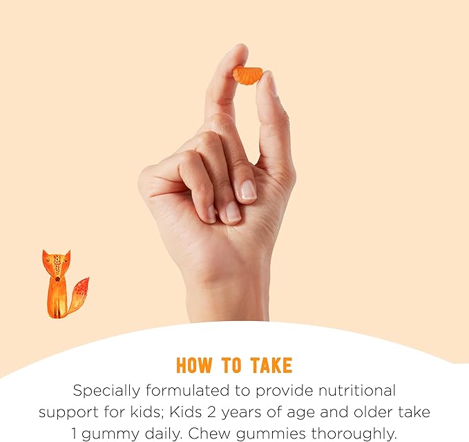 Amazon Brand - Mama Bear Vegan Kids Vitamin C, Orange, 60 Count, Immune Health, 125 mg per Gummy