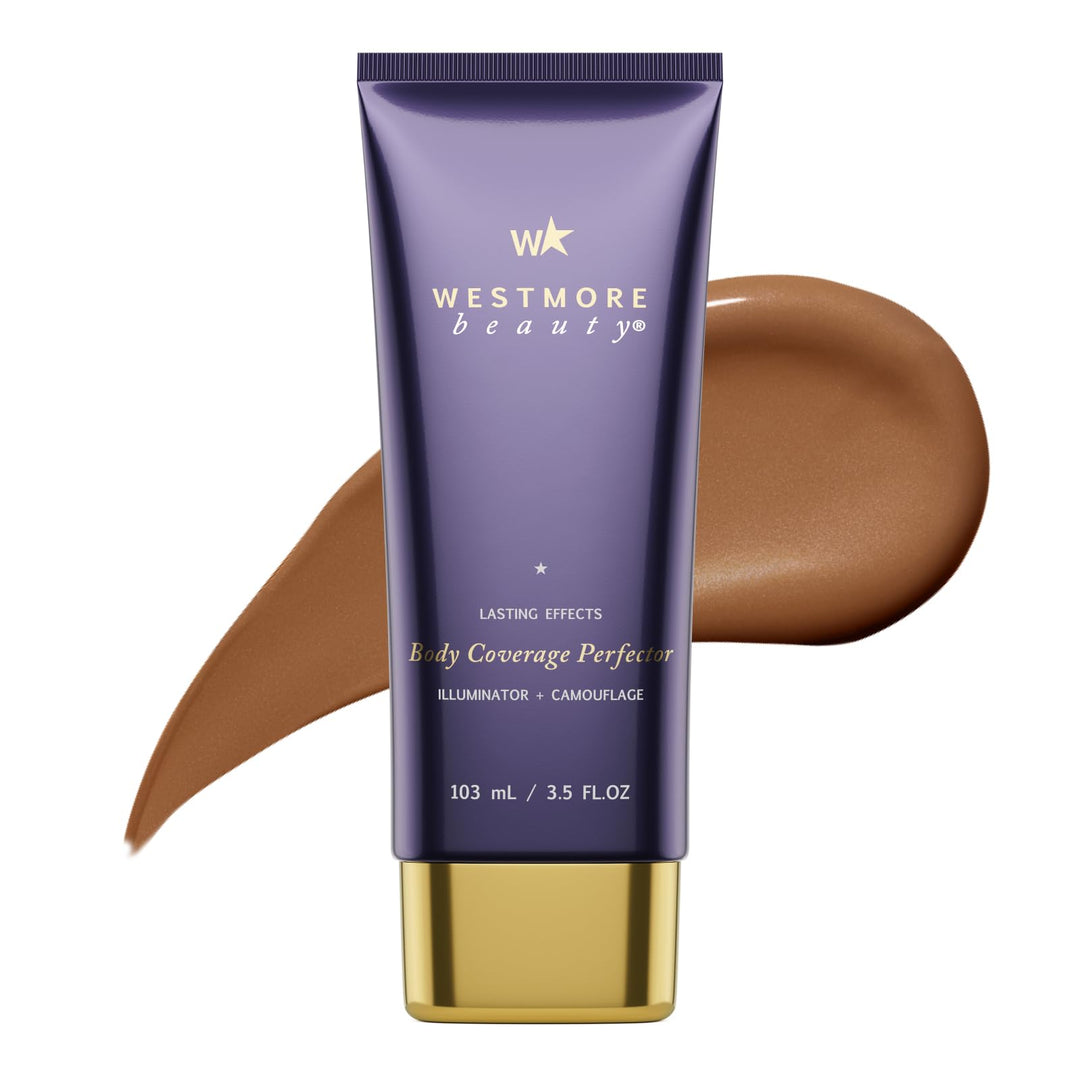 Westmore Beauty Body Coverage Perfector – Waterproof Leg & Body Makeup - Tattoo Cover Up Makeup - 7 Oz (Bronze Radiance)