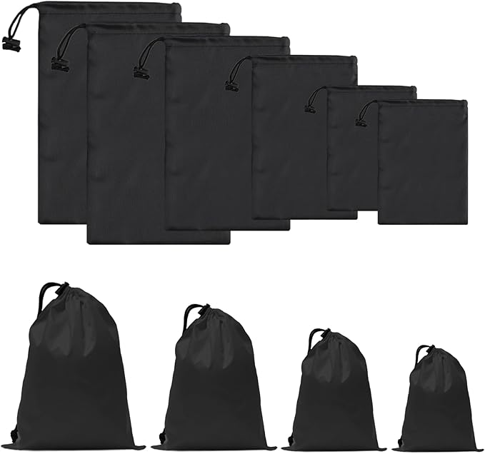 iMucci Upgrade Waterproof Drawstring Bag Sack Nylon Bag Ditty Bag for Gym Traveling, Hiking, Yoga, Shopping