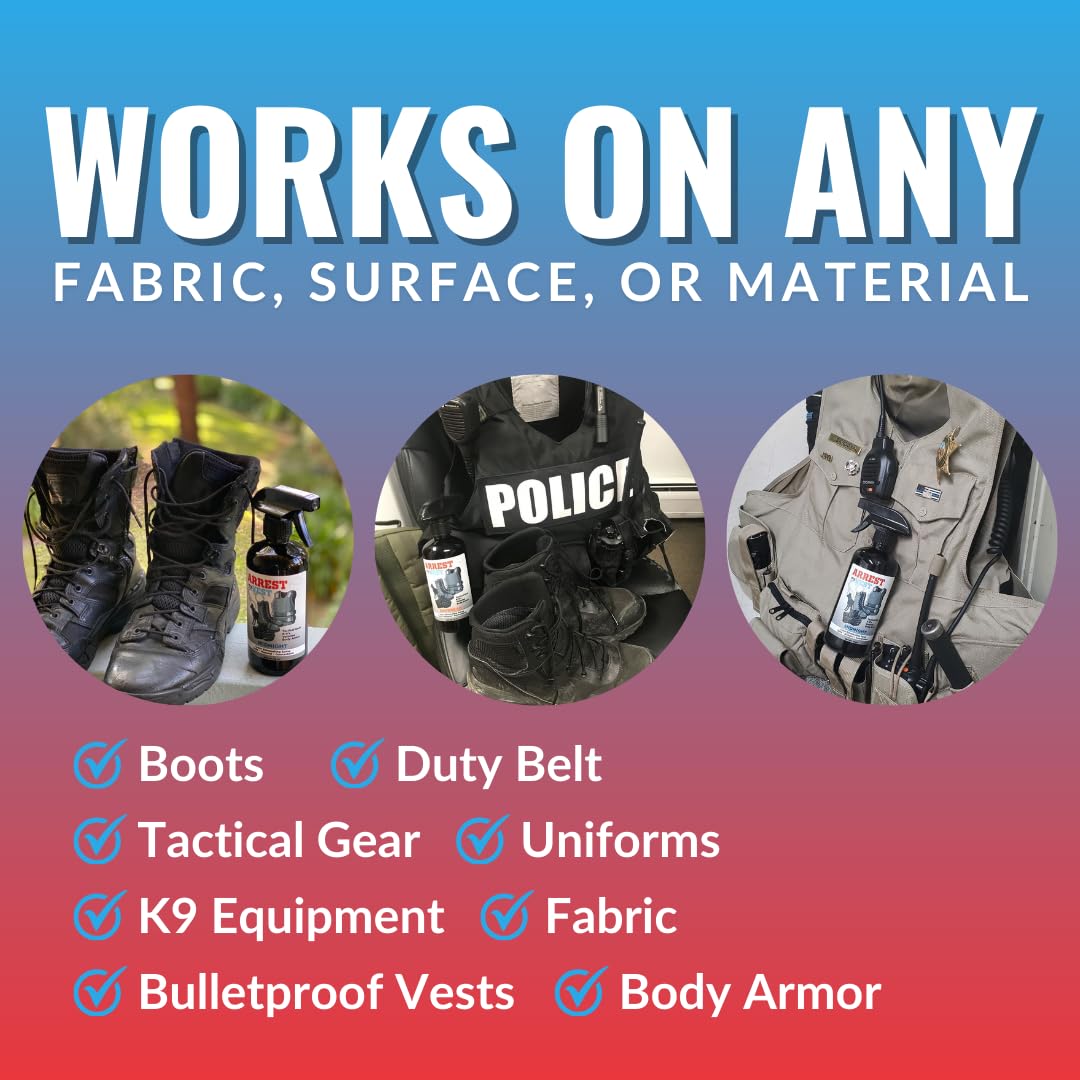 Arrest My Vest Military Grade Odor Eliminating Spray for Body Armor, Tactical Gear, and K9 Equipment. Safe on All Ballistic Vests, Fabrics, & Police Gear - Driftwood Fragrance - 1 Gallon Bottle