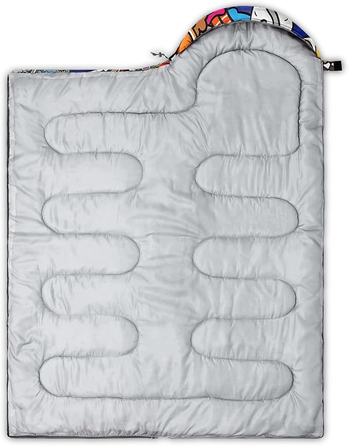 AILONEN Boys Sports Camping Sleeping Bags,Lightweight & Waterproof,3 Season Warm & Cool Weather,Black Player Basketball Sleeping Bags for Kids Adults,Travelling,Outdoors