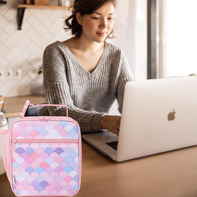 Lunch Box for Kids Boys Girls Men Women, Insulated Small Soft Cooler Lunch Bag Kit for School Work Picnic Travel - Reusable Portable lunchbox, Colorful