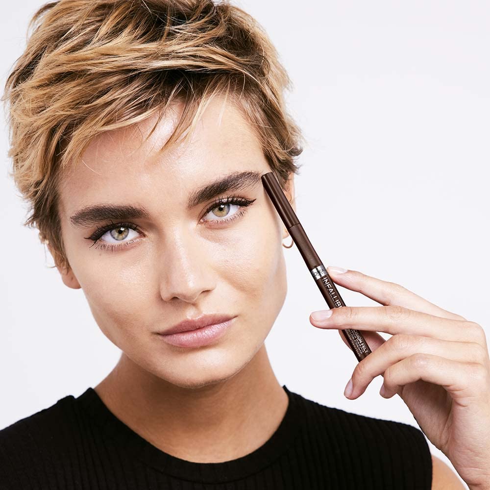 L'Oreal Paris Cosmetics Infallible Grip Precision Felt Eyeliner, Smudge Resistant, Long Lasting Waterproof Eyeliner, Black, Black, 0.03 fl oz