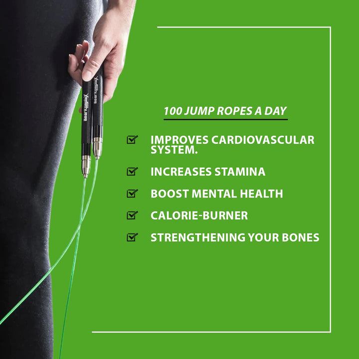 Bear KompleX Speed Jump Rope - Get Fit Fast with Double Unders - Boxing & Conditioning - Fast & Easy Set Up - 2 Lightweight Cables + 2 Handles in Black or Blue - Free Carrying Case