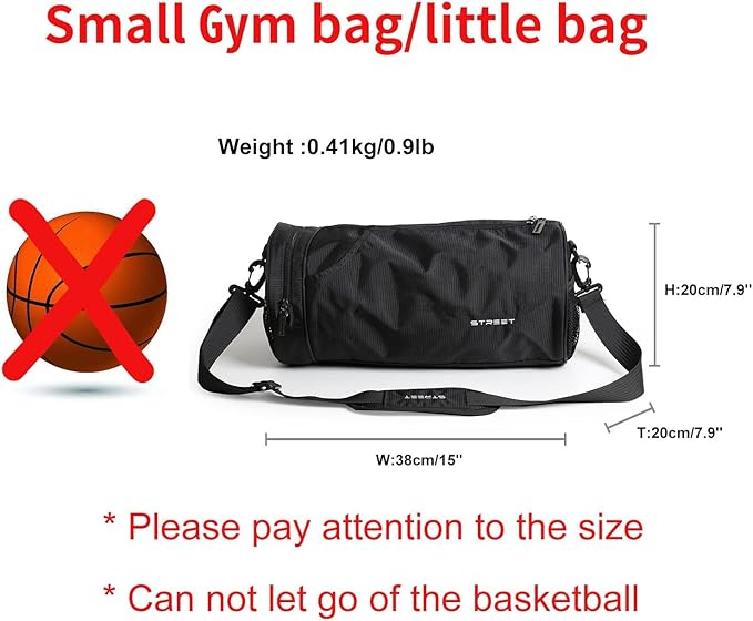 Sports Gym Bag for Men and Women Workout Bags Mens Gym Bag Black Small