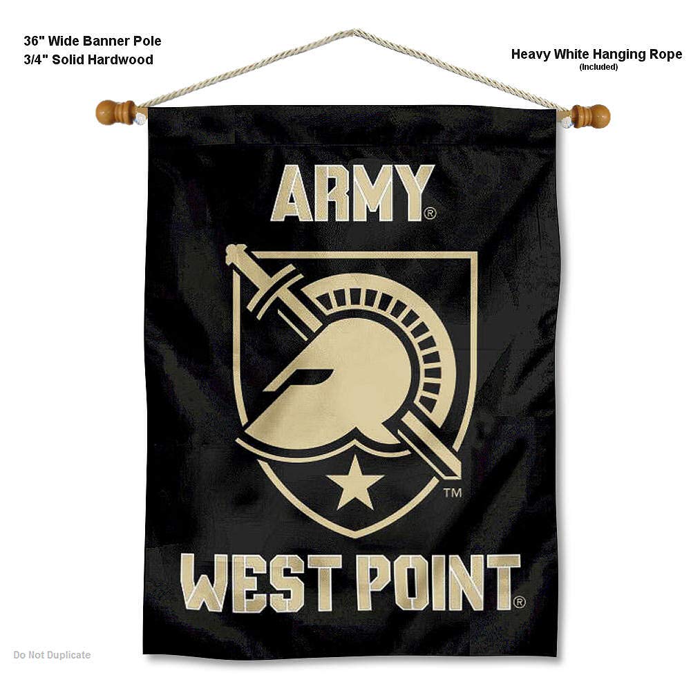 College Flags & Banners Co. Army West Point House Banner and Wood Banner Pole Set