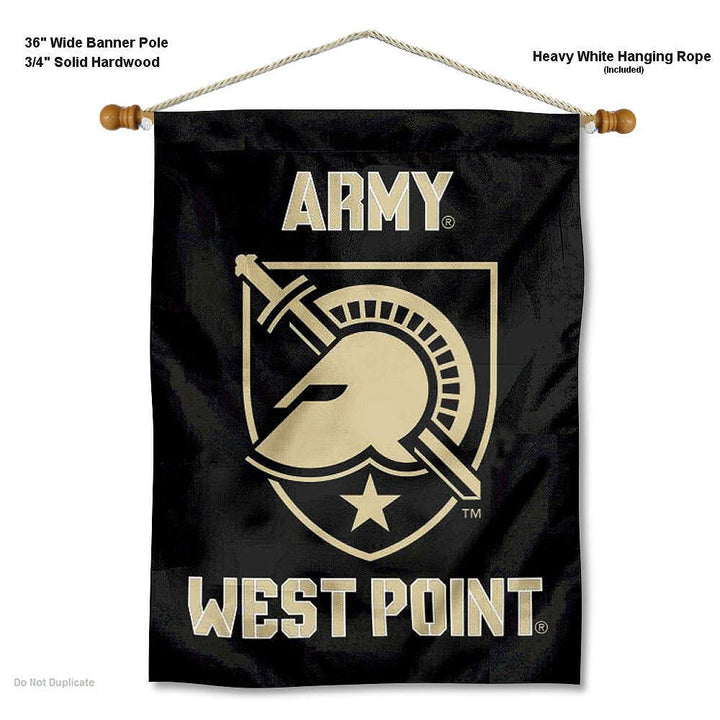 College Flags & Banners Co. Army West Point House Banner and Wood Banner Pole Set