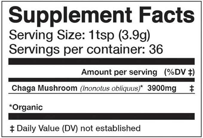 Anima Mundi Apothecary Chaga Mushroom Powder - Organic Chaga Mushroom Powder - Immune System Support Supplement - Great for Tea, Coffee and More (5oz)