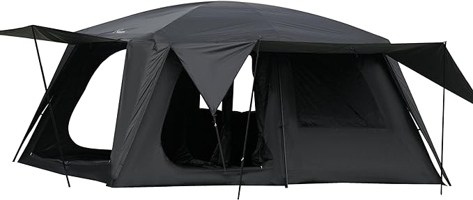Vidalido 4-6 Person Camping Tent with 3 Door 2 Room Large Family Cabin Tents, Double Layer Waterproof Portable Glamping Tent, Big Tents for Outdoor Camping Hiking and Backpacking