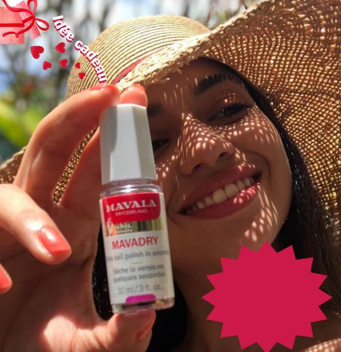 Mavala Mavadry Manicure Timesaver for Touch-Dry Nails | Dries in Seconds | Chip Resistant Formula | Long Lasting | Prevent Flaking | Leaves Brilliant Sheen (0.3 oz.)