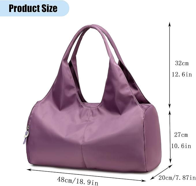 forestfish Yoga Gym Bag for Women with Shoes Compartment & Wet Dry Storage Pockets Lightweight Duffel Bag