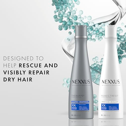 Nexxus Shampoo and Conditioner 2 Count Therappe & Humectress for Dry Hair Care With Proteinfusion Blend for 24-hour Moisture 13.5 oz