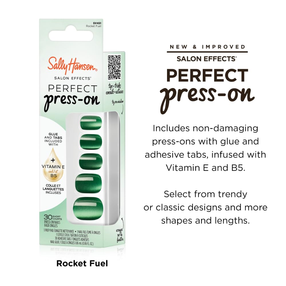 Sally Hansen Instant Cuticle Remover | Press-On Nails Kit for Easy Manicure