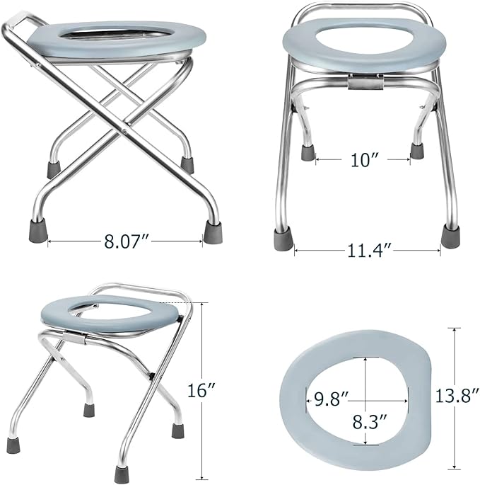 BLIKA Portable Toilet Kit for Camping, Camp Toilet with Pop-Up Privacy Tent, Toilet Bags and Eco Absorbent Gel, Foldable Portable Toilet for Adults, Portable Outdoor Shower Tent Camp Toilet