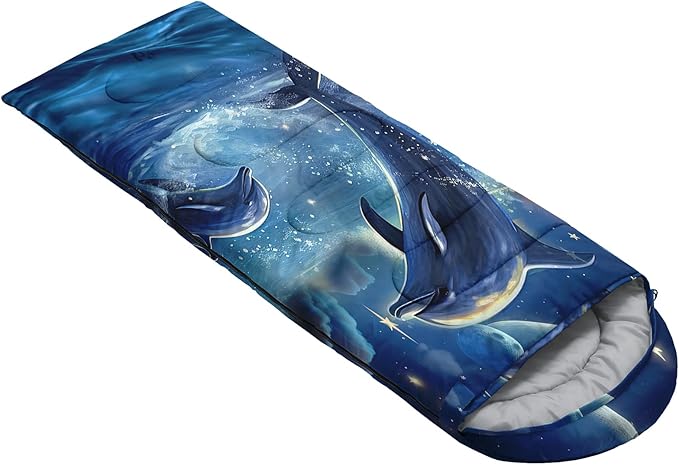 AILONEN Boys Sports Camping Sleeping Bags,Lightweight & Waterproof,3 Season Warm & Cool Weather,Black Player Basketball Sleeping Bags for Kids Adults,Travelling,Outdoors