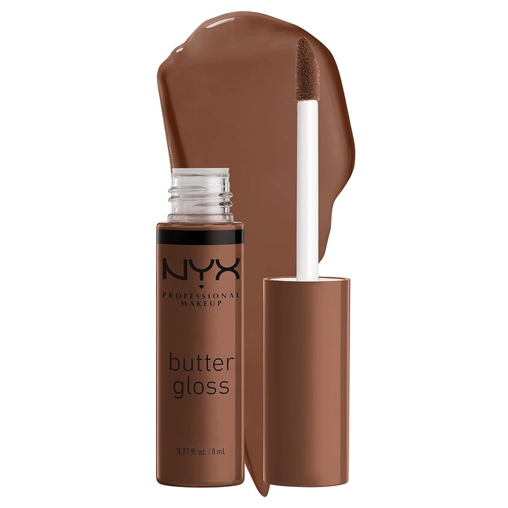 NYX Butter Gloss | Non-Sticky Lip Gloss in Brown Sugar - Warm Brown Shade