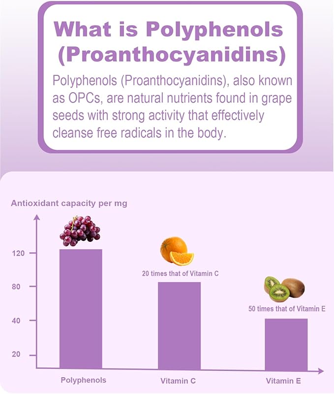 Grape Seed Extract Liquid Drops Standardized to 95% Polyphenols-300 mg Grape Seed Maximum Strength Standardized Tincture, High Absorption Liquid Vitis Vinifera Extract Drops -Non-GMO (2 Bottles)