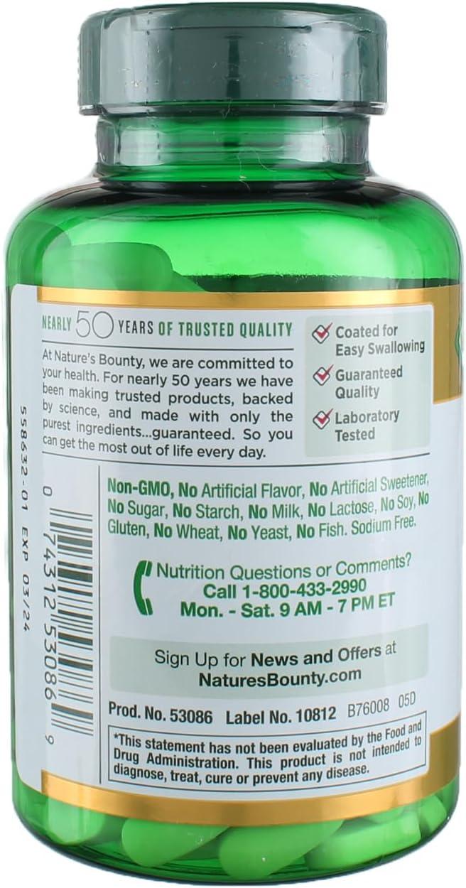 Nature's Bounty Magnesium 500 mg, 200 Tablets (2 Pack)