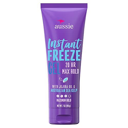 Aussie Instant Freeze Hair Gel with Jojoba Oil & Sea Kelp, 7 Ounce