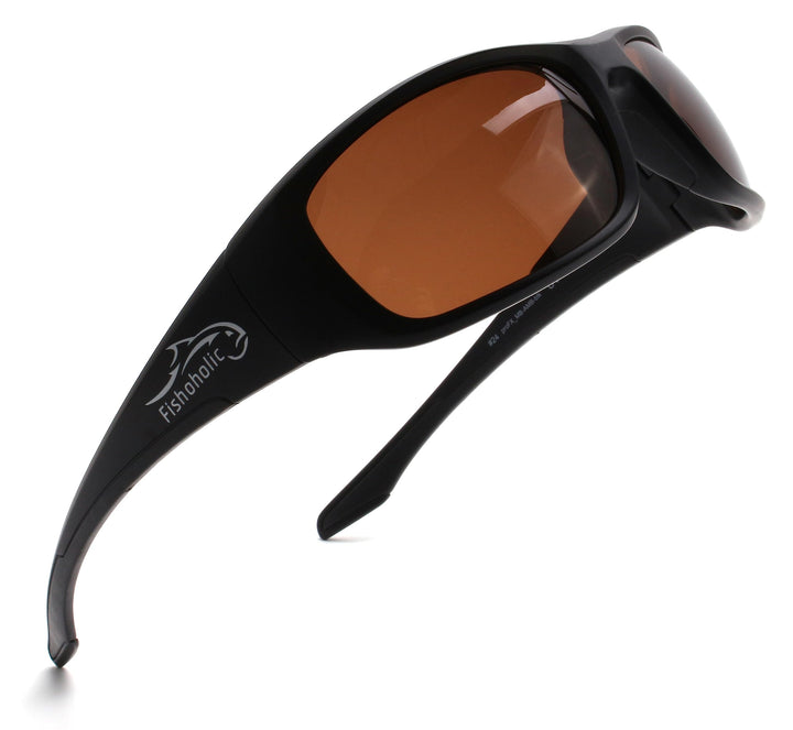Fishoholic BiFocal - x1.5 x2.0 x2.5 (Reader) - Polarized Bi-Focal Fishing Sunglasses - UV400 Great Fishing Gift for Father Dad (x1.5-GB-AMB)