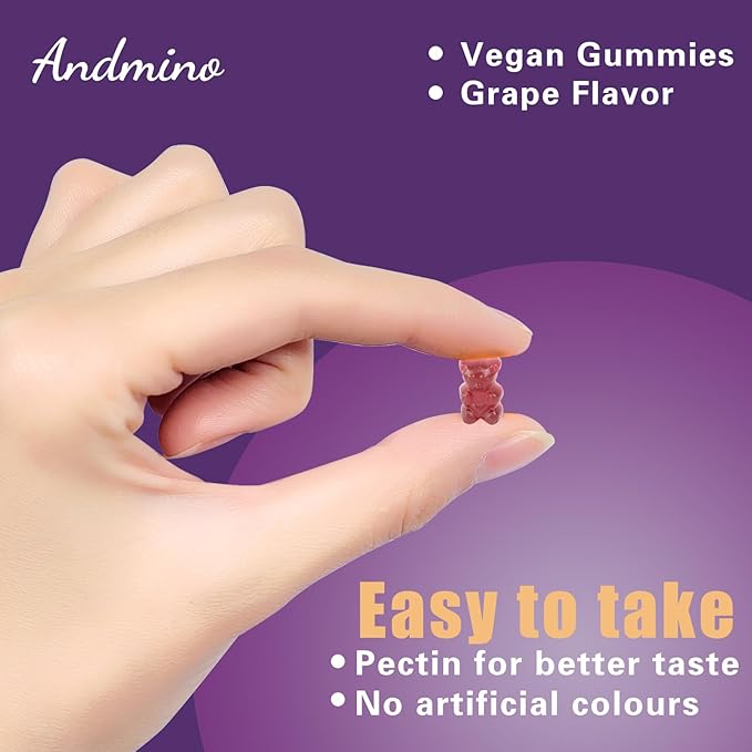 Cortisol Gummies for Women & Men, for Stress Relief & Sleep, Nighttime Cortisol Balance Support, with Trehalose, Non-GMO, Vegan, Gluten Free, Grape Flavor, 60