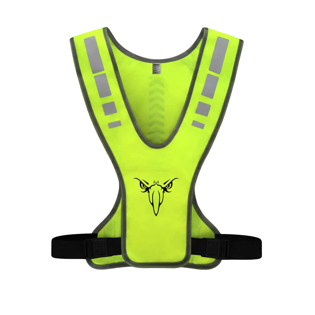 TCCFCCT Reflective Running Vest for Men Women Kids, High Visibility Reflective Safety Running Gear for Running, Jogging, Biking, Cycling and Dog Walking at Night, Adjustable Waist, Yellow 2022