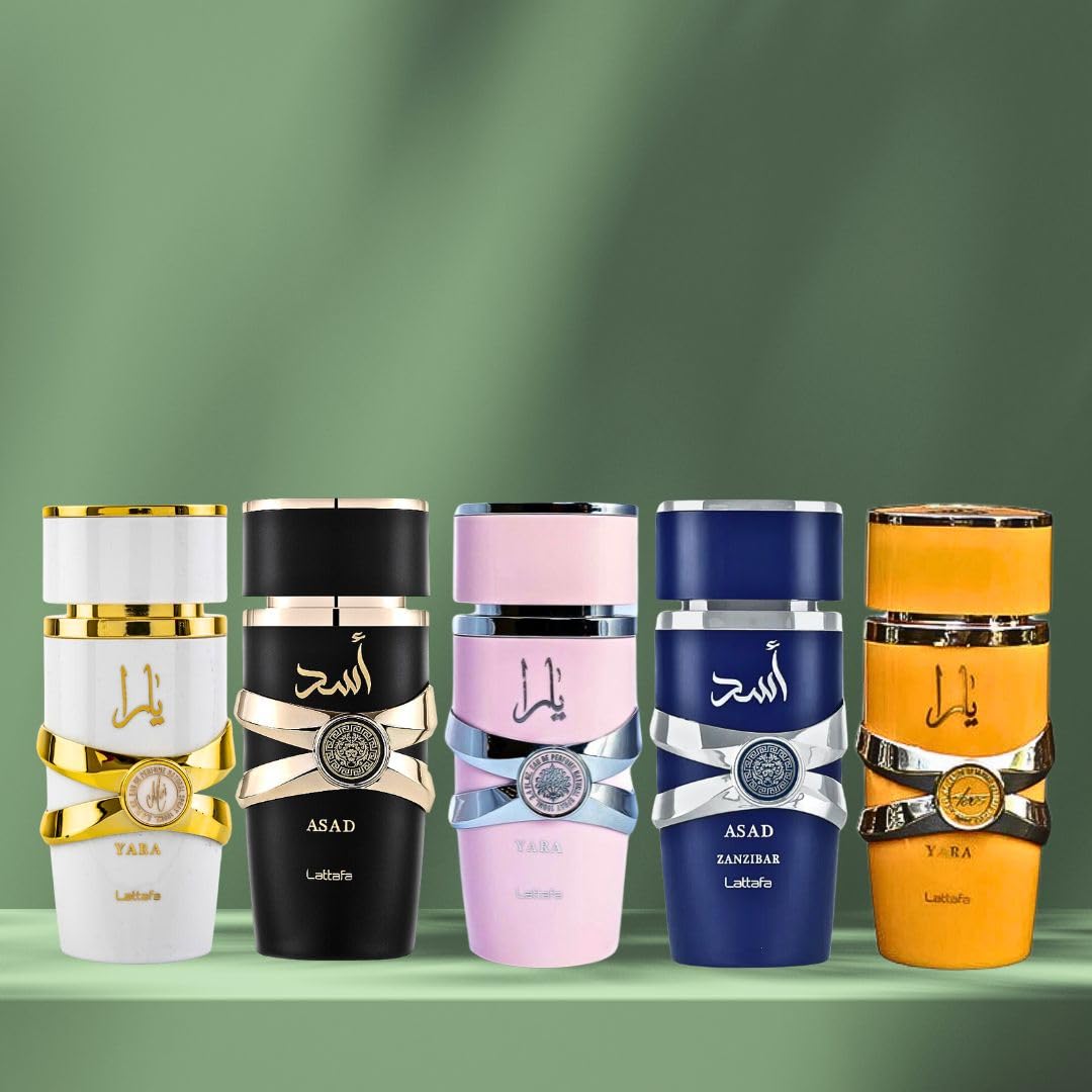 Lattafa Yara 5th Anniversary Eau de Parfum Gift Set | Floral & Fruity | 2 x 3.4 Oz