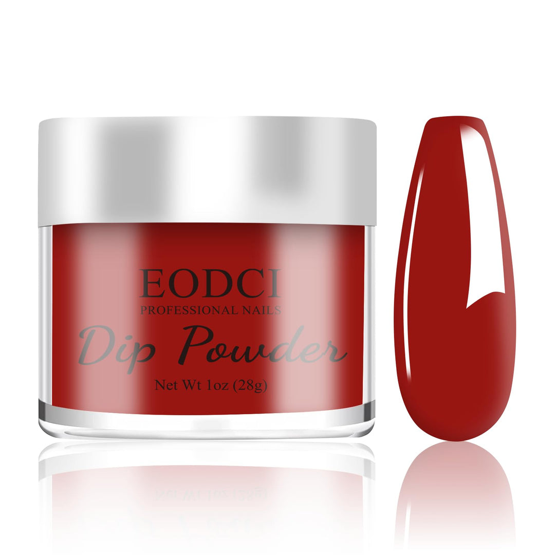 eodci 28g Dip Powder - Dark Red Color Nail Dipping Powder French Powder Pro Collection System Nail Art Starter Manicure Salon Home DIY for Girls Women Long-Lasting