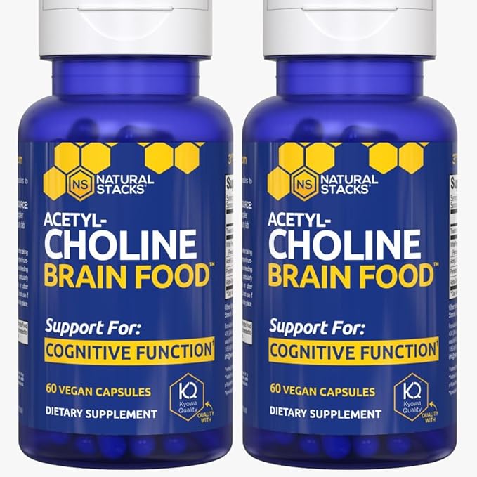 Acetylcholine Brain Food - Acetyl L-Carnitine & Alpha GPC Supplement - Supports Production of Acetylcholine - Neurotransmitter Supplement for Cognitive Function - 120 Capsules