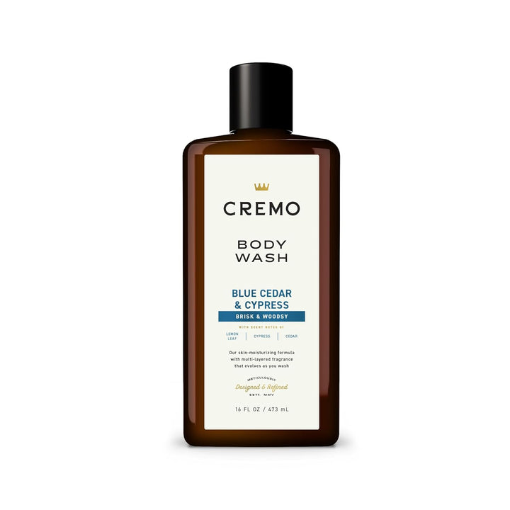 Cremo Body Wash for Men | Woodsy Scent with Lemon Peel & Cedar | 16 Fl Oz