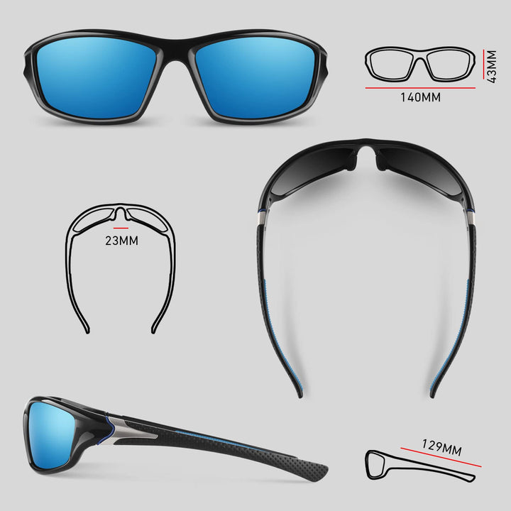 WEAROYO Polarized Sports Sunglasses for Men Women,Cycling Running Driving Fishing Trekking Sun Glasses 100% UV Protection