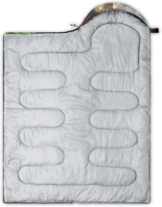 AILONEN Kids Floral Cat Camping Sleeping Bags,Lightweight & Waterproof,3 Season Warm & Cool Weather,Kawaii Kitten Sleeping Bags for Girls Adults,Travelling,Outdoors