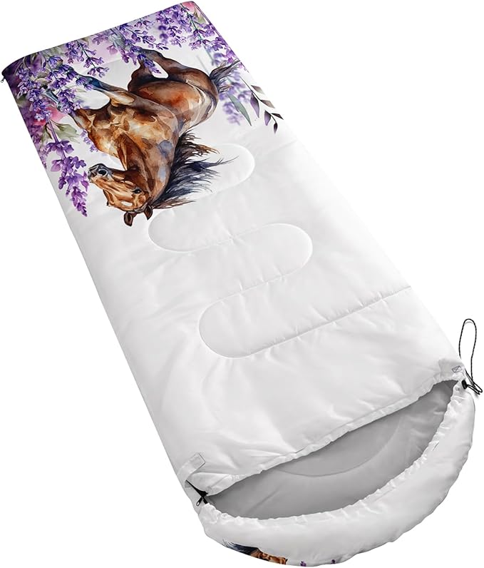 AILONEN Cartoon Fox Camping Sleeping Bag for Boys Girls Adults,Lightweight & Waterproof,3 Season Warm & Cold Weather,Portable,Kawaii Fox Printed Sleeping Bag,Traveling,Camping,Hiking