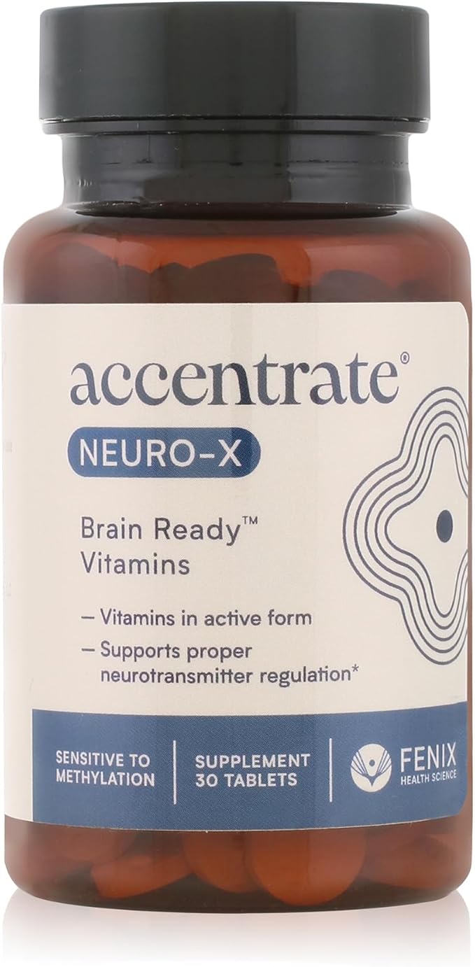 Accentrate® Neuro X - Complete Vitamin B Complex | Active Multivitamin w/L-Methylfolate (5-MTHF), Adenosylcobalamin (B12), Pyridoxal-5'-Phosphate (P5P) | Brain Health | MTHFR Supplement | 30 Tablets