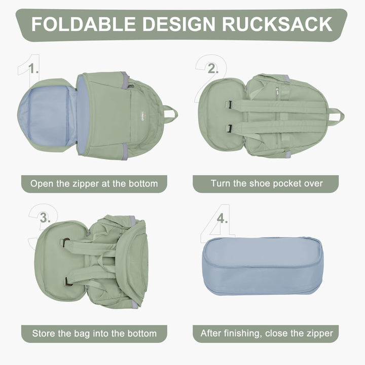 coofay Gym Backpack For Women Men Gym Bag With Shoe Compartment Waterproof Sports Backpack Dance Travel Backpack Green